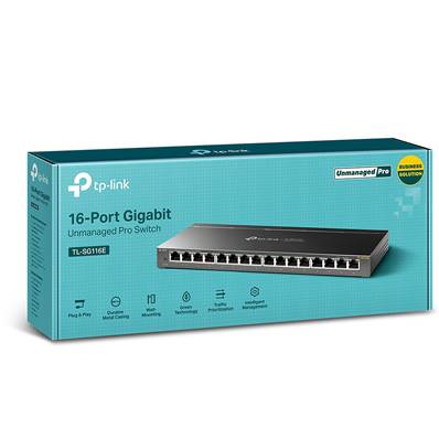 Switch - TPLINK - 16 Ports - TL-SG116D - 10/100/1000Mbits - Gigabits