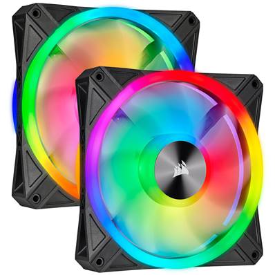 Pack de 2 Ventilateur 14 cm - CORSAIR - QL140 RGB - LED - NOIR ( CO-9050100-WW )