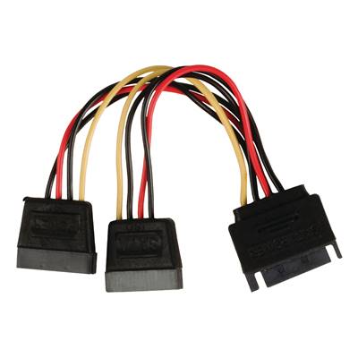 Doubleur d'alimentation - Alimentation SATA Male vers 2 x Alimentation SATA Femelle - 0