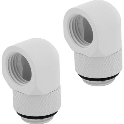 Pack de 2 Embouts - CORSAIR - Hydro X Series XF - 90 Degree - Blanc ( White ) - ( CX-9055014-WW )