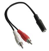 Adaptateur audio 2x RCA male vers Jack 3.5mm