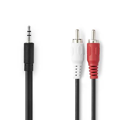 Cable audio 2xRCA Male / Jack 3,5mm Male - 2m - CAGB22200BK20