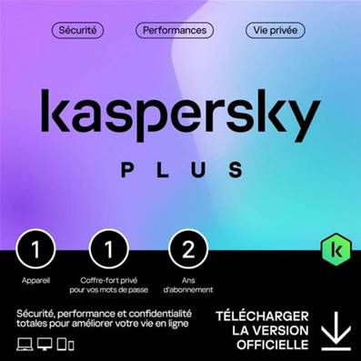 Antivirus - Kaspersky - Plus - 5 Utilisateurs - 2 an