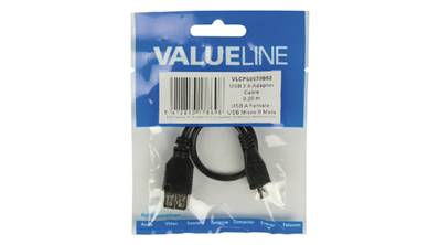 Cable Micro USB vers Cable USB Femelle - Support OTG - 0.20 m - VLCP60570B02