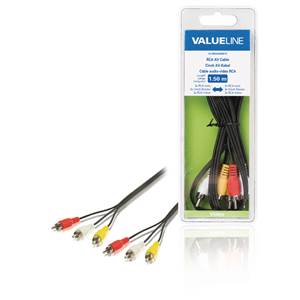 Cable 3 RCA vers 3 RCA - Male / Male - 1.5m