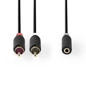 Adaptateur audio 2x RCA male vers Jack 3.5mm - Konig - CABP22255E02