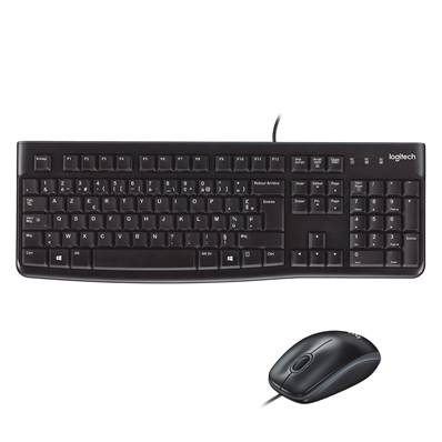 Pack Clavier + Souris Logitech avec fil - MK120 - Avec protection anti-bacterienne