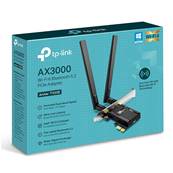 Carte Reseau Wifi PCI Express - TP-LINK - ARCHER TX55E - Wi-Fi 6 AX3000 (AX2402 + AX574) - Bluetooth 5.2