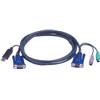 Cable KVM comprenant cable VGA - PS2 + Cable VGA - USB - 1.80 m - AT2L5502U