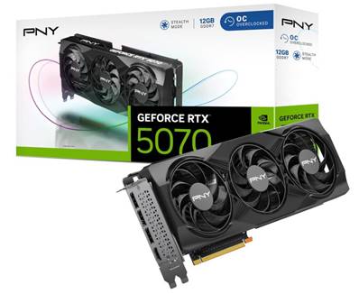 PCI-E16X , PNY , Nvidia GEFORCE RTX5070 - 12Go - Triple Fan
