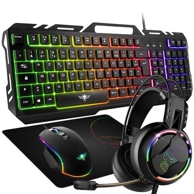Pack Clavier + Souris + Tapis + Casque - Spirit of Gamer - PRO-MKH5
