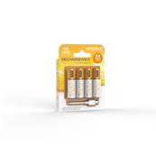 Piles Rechargeables - LR6 (AA) - PACK DE 4 - MICRO-USB