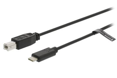 Cable USB 2.0 - Type B/C - Longeur 2M - Imprimante - VLCP60650B20