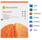 Microsoft 365 Personnel - pour 1 an - Licence 1 Utilisateur - Téléchargement