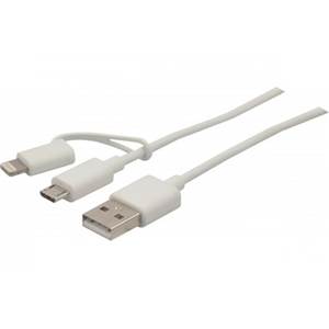 Cable de synchro et charge 2 en 1 pour Ipad Iphone Ipad - 1m