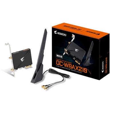 Carte Réseau Wifi PCI Express - GIGABYTE - GC-WBAX210 - Wi-Fi 6E 2400 Mbps + Bluetooth 5.2