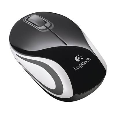 Souris - Logitech - M187 - Sans fil - Noire et Blanche