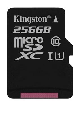 Mémoire Micro SDCard XC - Kingston - 256 Go - Class 10 - Canvas