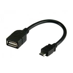 Cable Micro USB vers Cable USB Femelle - Support OTG - 0.20 m - VLMP60515B0.20