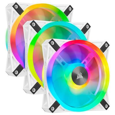 Pack de 3 Ventilateur 12 cm - CORSAIR - QL120 - BLANC - LED RGB ( CO-9050104-WW )