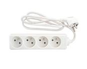 Multiprise - 4 prises - 1m - Sans Interrupteur