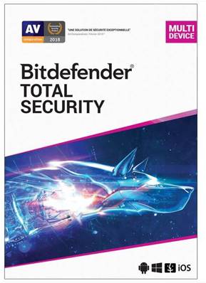 Antivirus - Bitdefender Total security Multi-Device 2020 - Licence 2 ans - 10 Utilisateurs