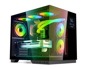 Boitier Tour Panoramique - Spirit of Gamer - SPARK - Blanc - 6 Ventilateurs