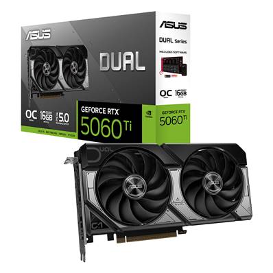 PCI-E16X , ASUS , Nvidia GEFORCE RTX5060Ti - 16Go - DUAL OC