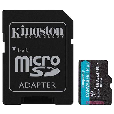 Mémoire MicroSD - KINGSTON - Canvas Go Plus - 64Go - 200 Mo/sec