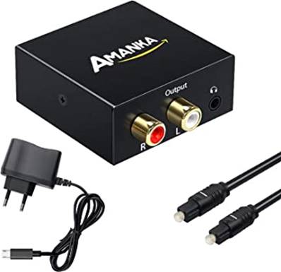 Convertisseur Audio Numerique vers Analogique - SPDIF ( Fibre ) Toslink ( Coaxial ) vers RCA