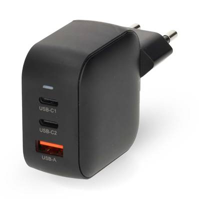 Chargeur Secteur - 2xUSB-C et 1xUSB-A (70W) - Nedis - WGCHA70WBK
