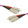 Cable Fibre Optique - Duplex OM3 - SC-UPC/SC-UPC - 10m - Violet