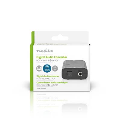 Convertisseur Audio Numerique vers Analogique - NEDIS - SPDIF ( Fibre ) Toslink ( Coaxial ) vers RCA