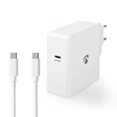 Chargeur Secteur - 1 Port USB-C (65W) - Nedis - WCPD65W105WT