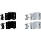 Angles Noir + Blanc pour ruban LED - PAULMANN - Your LED - Edge Connector