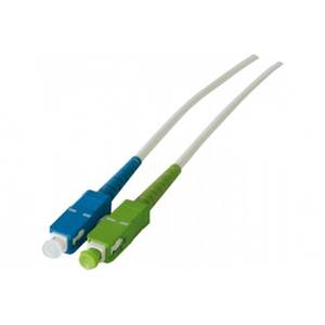 Cable Fibre Optique - Simplex OS2 - SC-APC/SC-UPC - 10m - Blanc